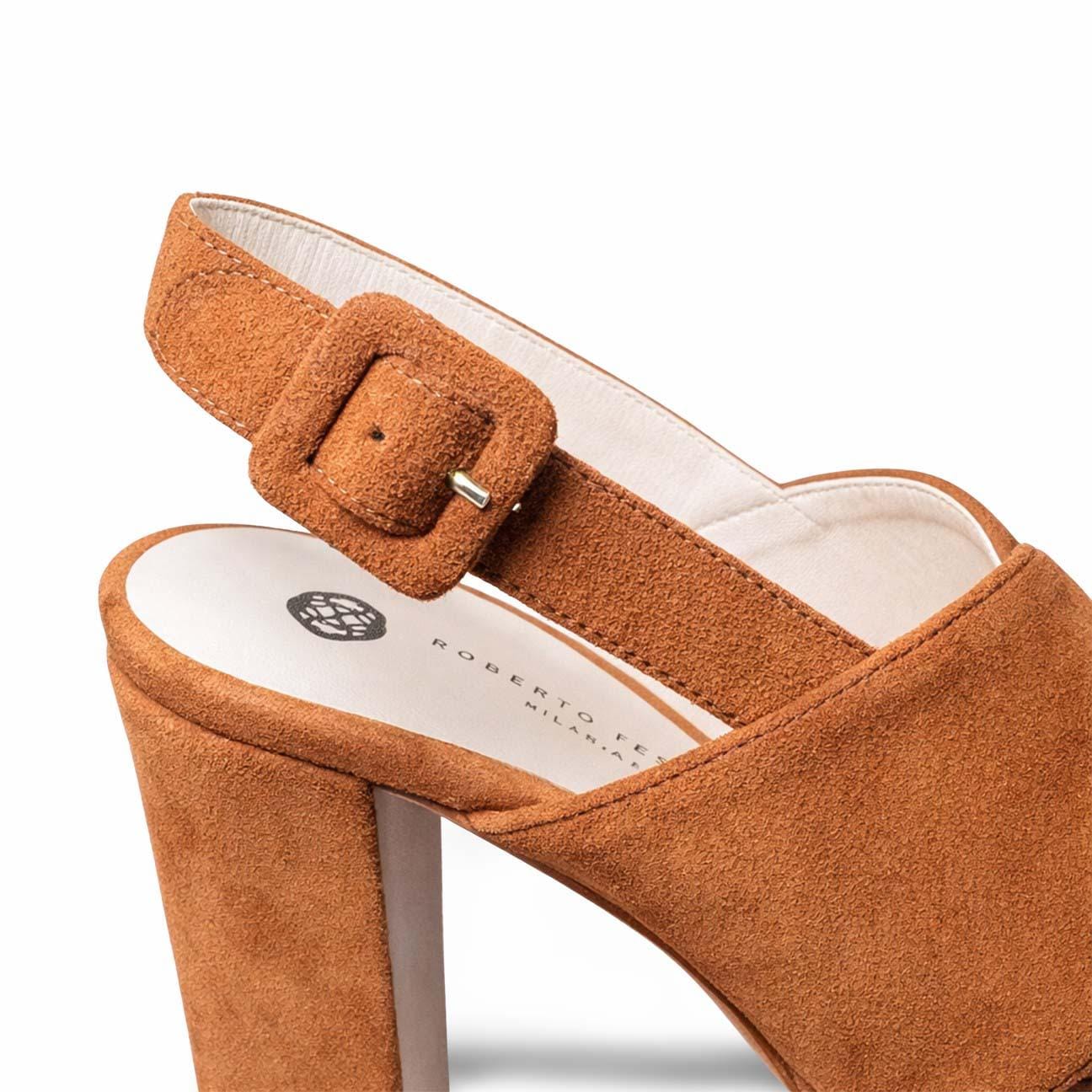 ROBERTO FESTA Slingback in camoscio Cannella