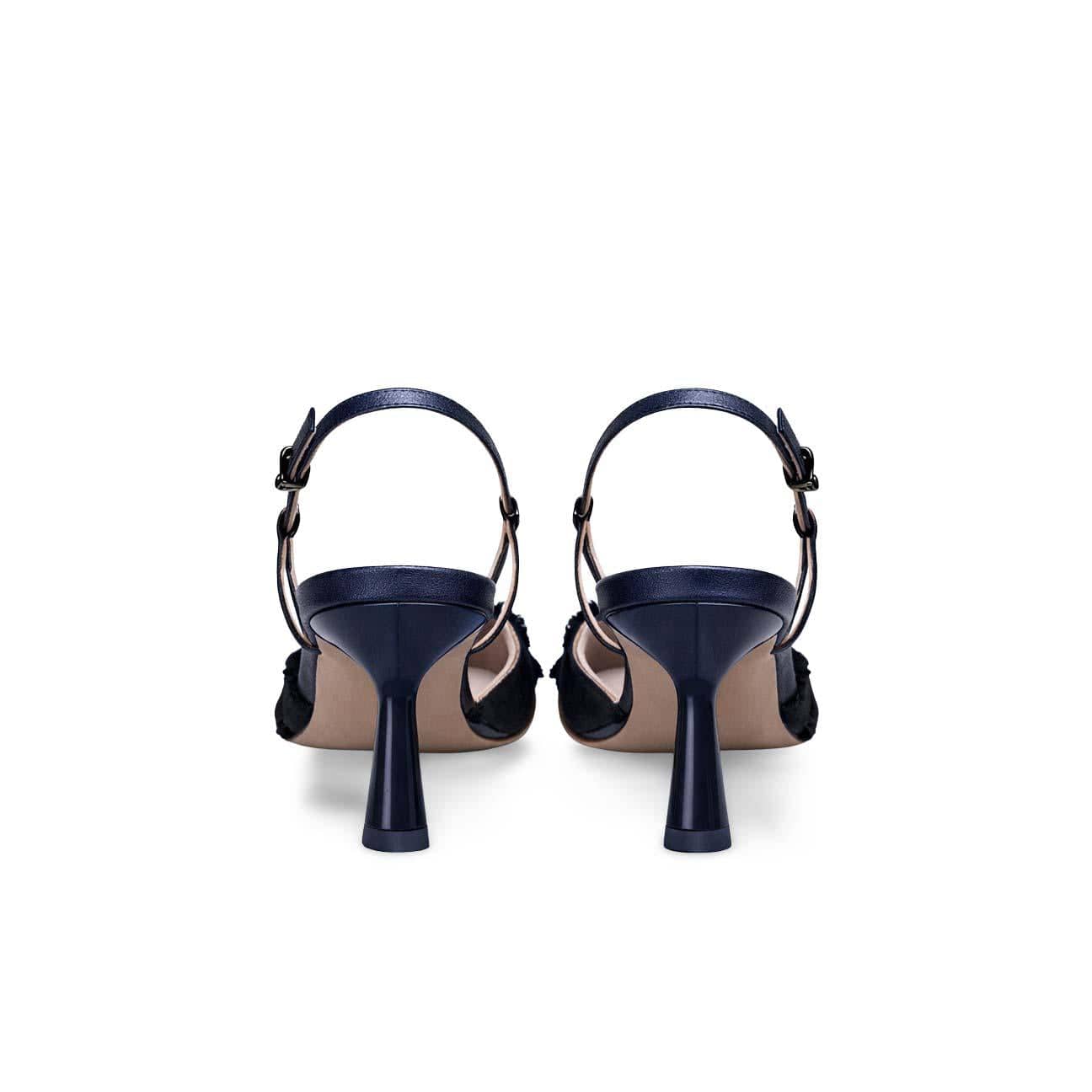 ROBERTO FESTA Slingback in pelle e tessuto Blue