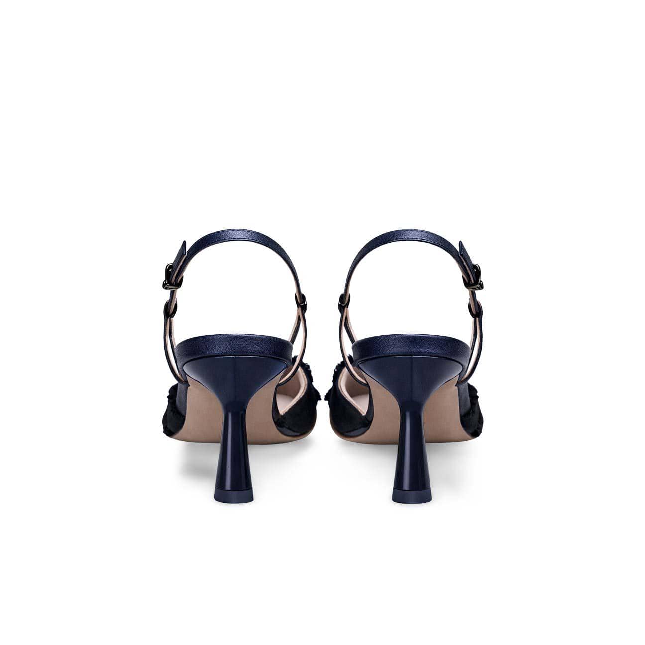 ROBERTO FESTA Slingback in pelle e tessuto Blue