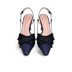 ROBERTO FESTA Slingback in pelle e tessuto Blue