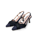 ROBERTO FESTA Slingback in pelle e tessuto Blue