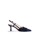 ROBERTO FESTA Slingback in pelle e tessuto Blue