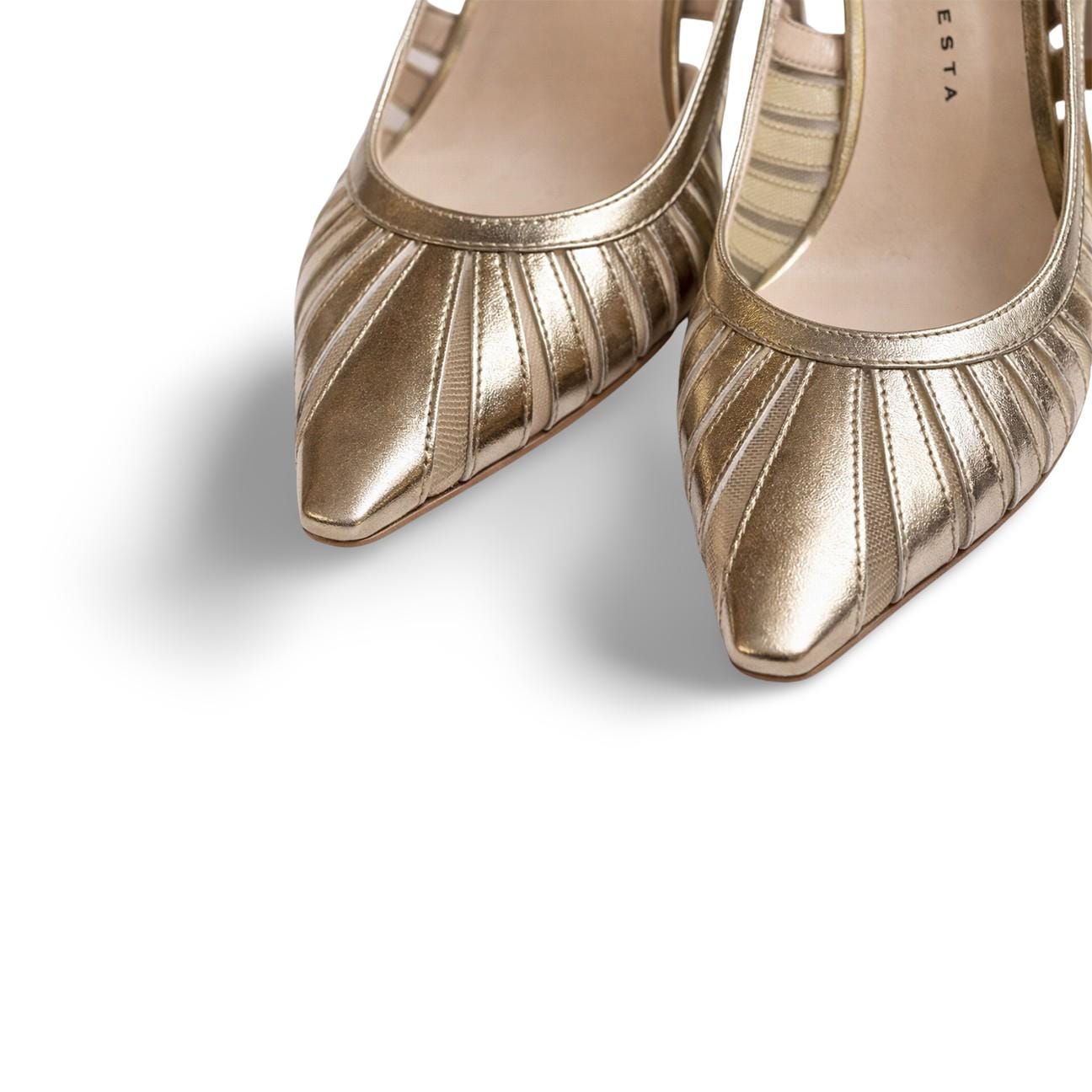 ROBERTO FESTA Slingback in pelle Oro