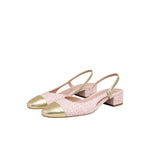 ROBERTO FESTA Slingback in tweed Rosa e Oro