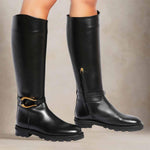 ROBERTO FESTA Stivale alto donna in pelle Nero