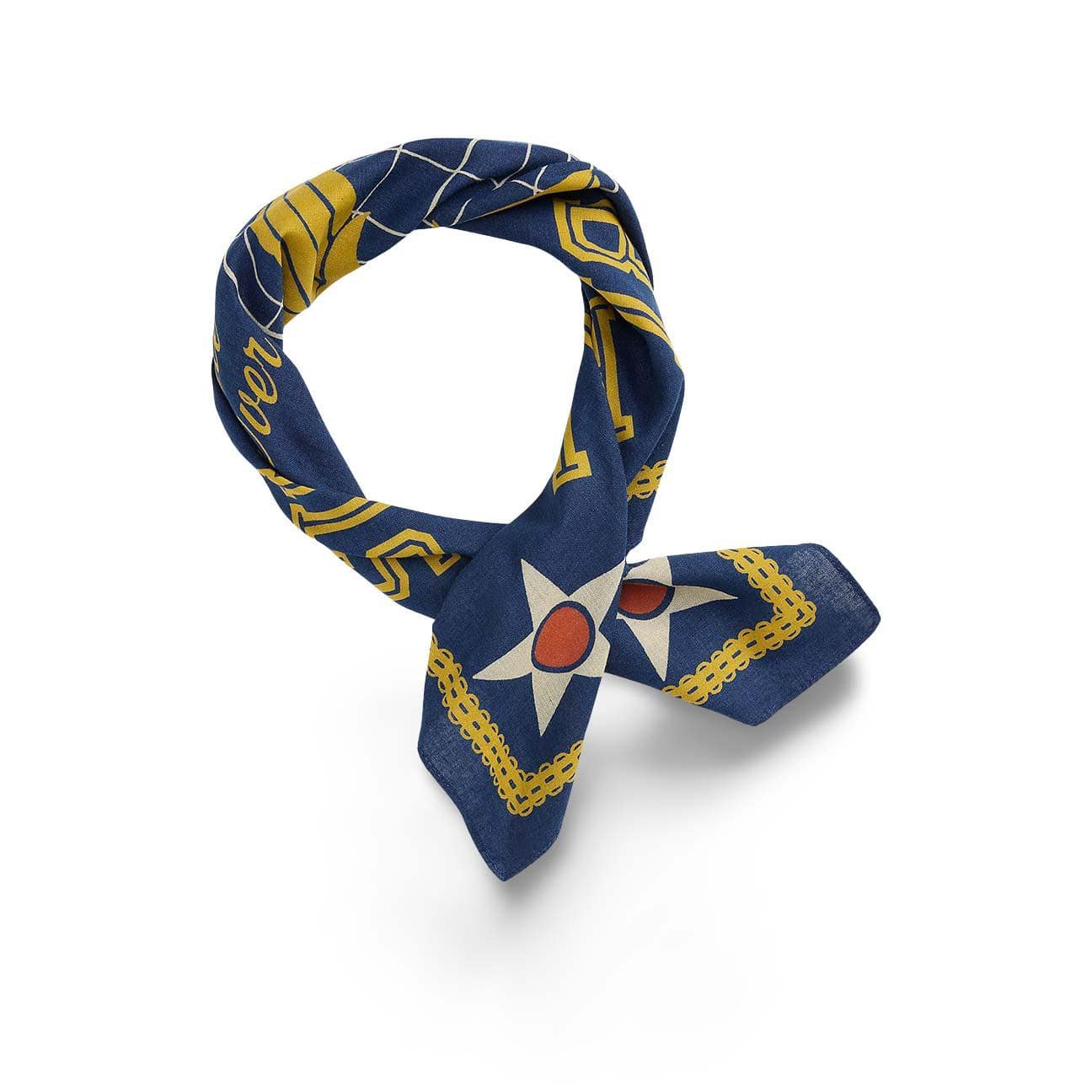 RRL Bandana con Logo Blue Indaco