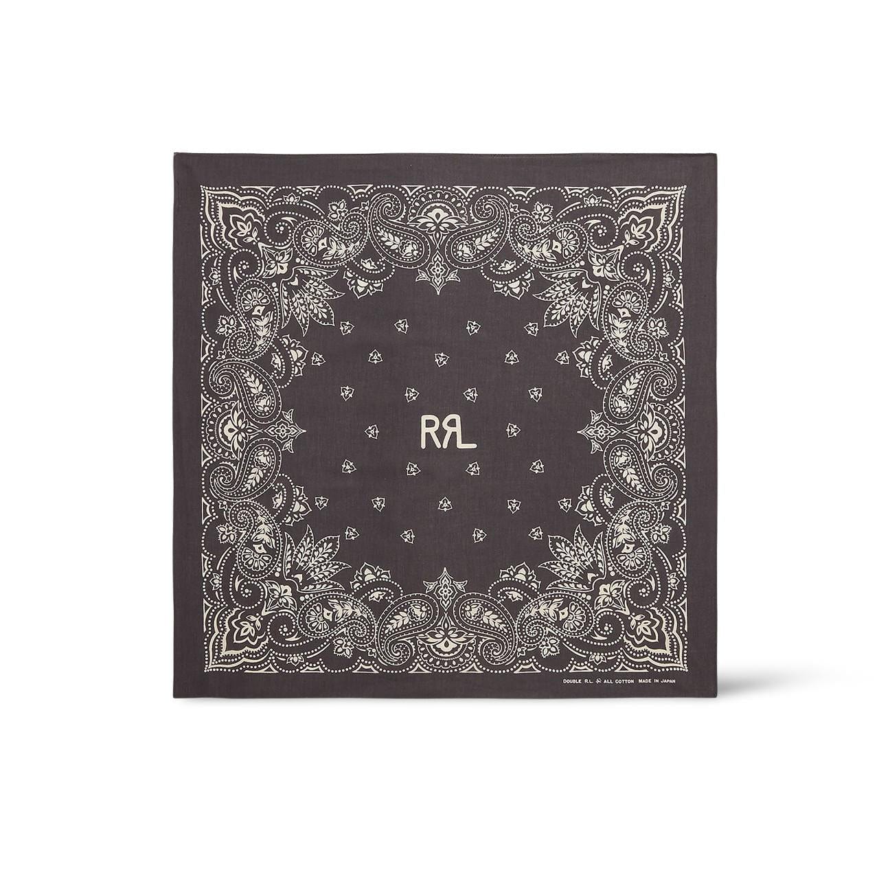 RRL Bandana con logo Nero