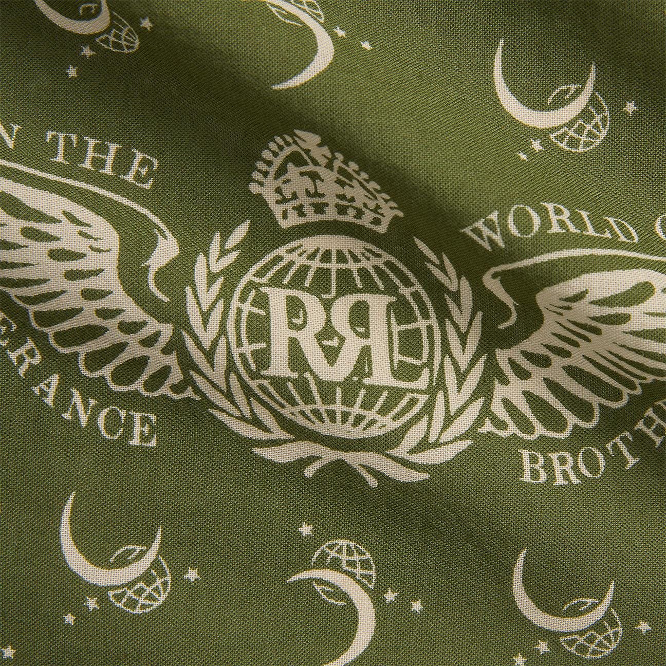 RRL Bandana in cotone con logo alatoVerde