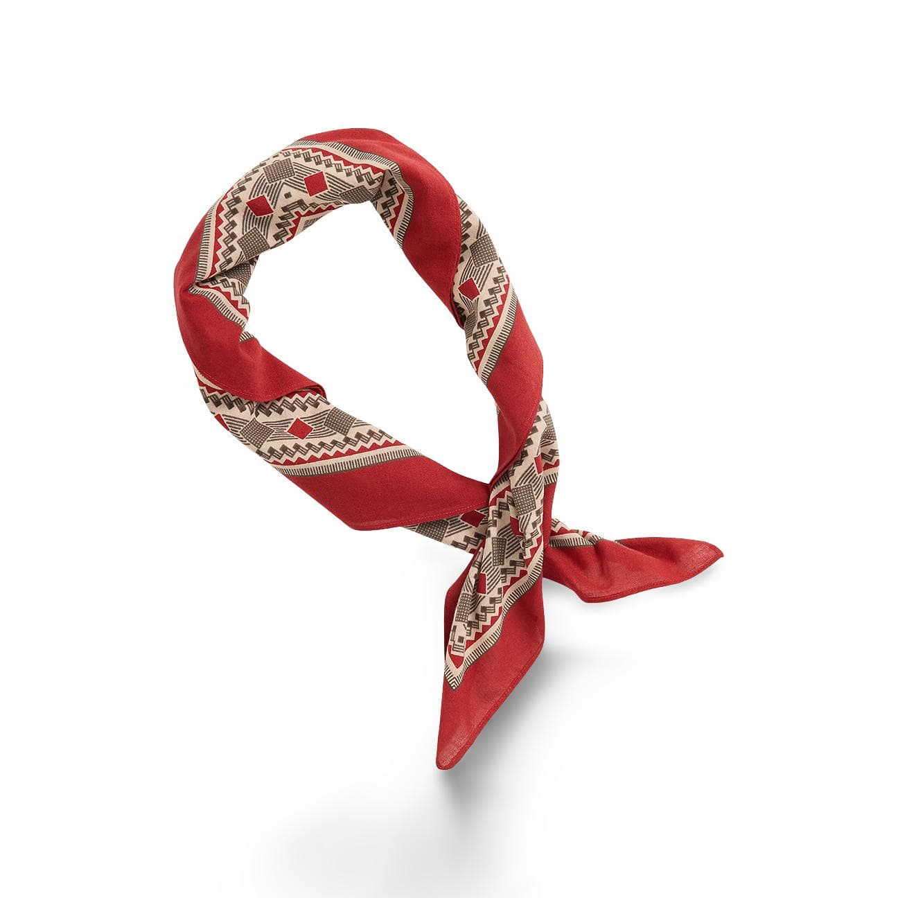 RRL Bandana in cotone con logo Rosso