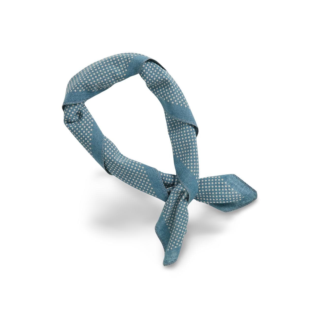 RRL Bandana in cotone indaco a pois Azzurro