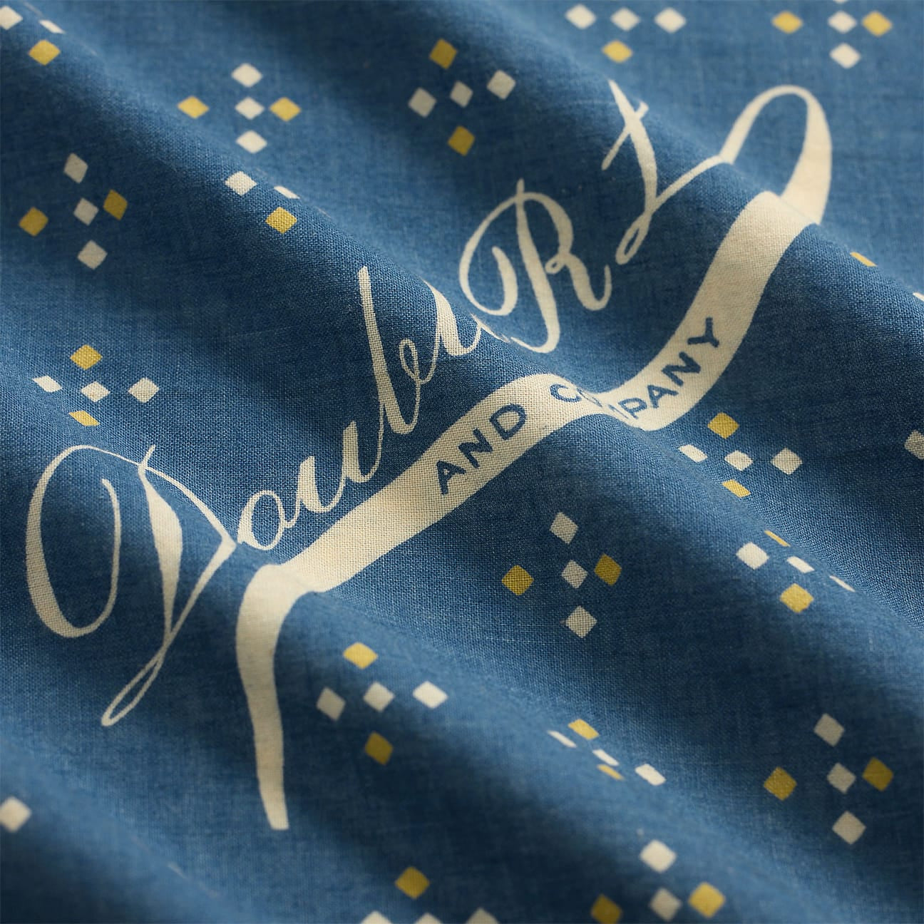 RRL Bandana in cotone indaco con logo Blue