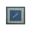 Bandana in cotone indaco con logo Blue