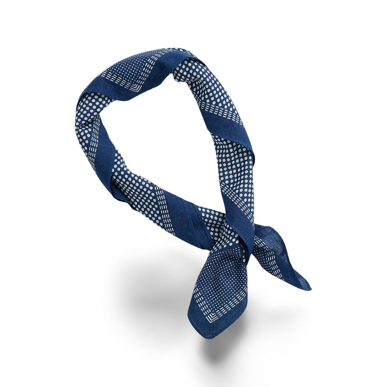 RRL Bandana in cotone Polka Dots Blue