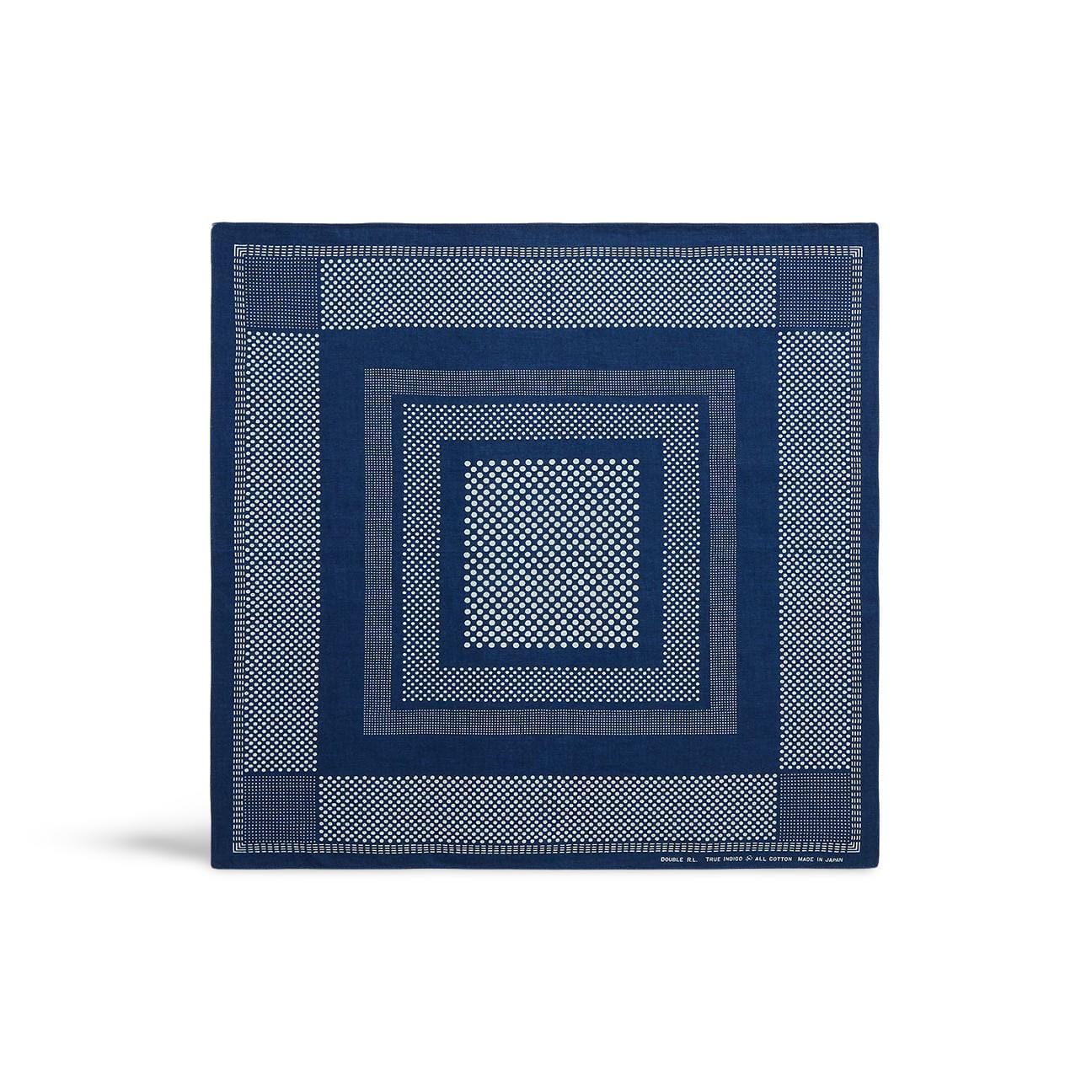 RRL Bandana in cotone Polka Dots Blue