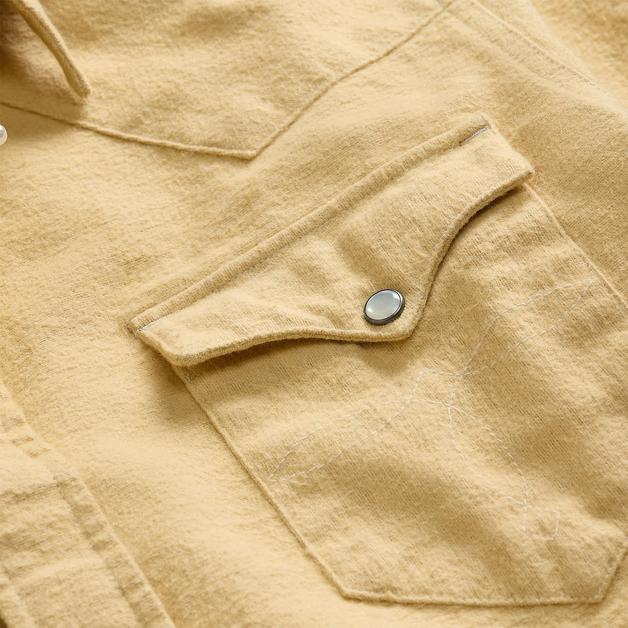 RRL Camicia da uomo western Slim-Fit Giallo