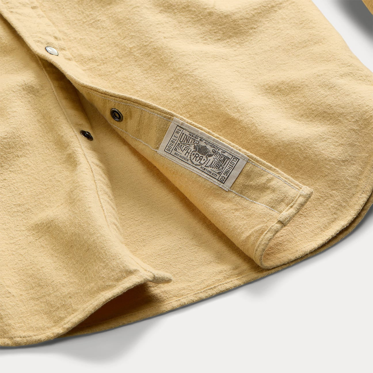 RRL Camicia da uomo western Slim-Fit Giallo