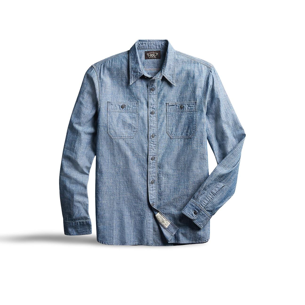 RRL Camicia in chambray indaco