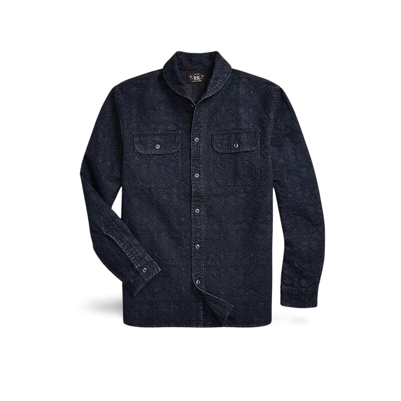 RRL Camicia jacquard indaco