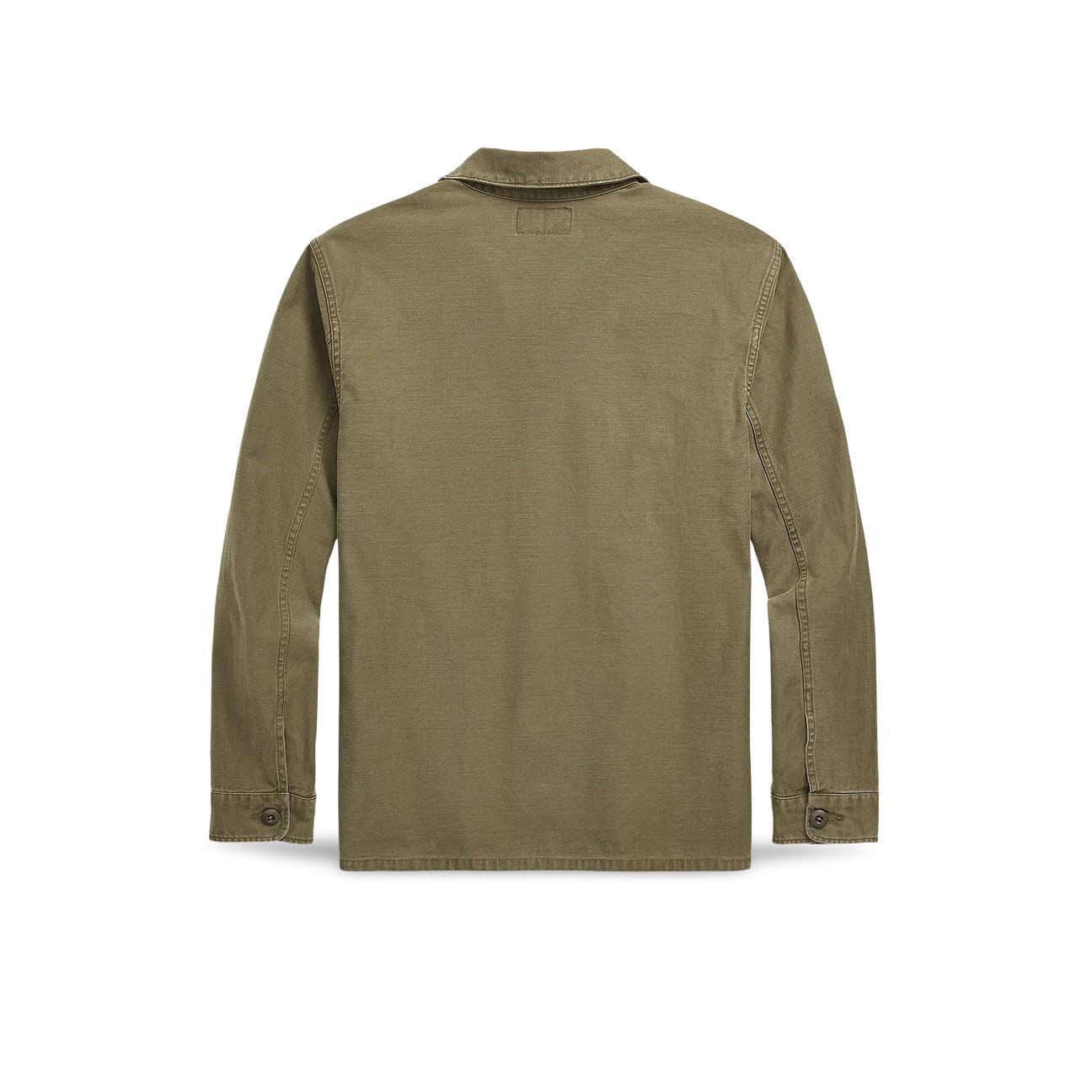 RRL Camicia militare in cotone Verde Militare