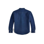 RRL Camicia uomo Buffalo in cotone pesante Indigo