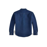 RRL Camicia uomo Buffalo in cotone pesante Indigo