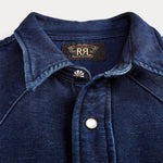 RRL Camicia uomo Buffalo in cotone pesante Indigo