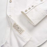 RRL Camicia uomo Buffalo Western in popeline Bianco