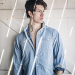 RRL Camicia uomo double face Indaco