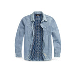 RRL Camicia uomo double face Indaco