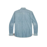 RRL Camicia uomo in chambray Indaco