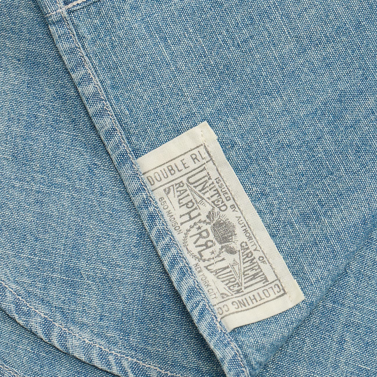 RRL Camicia uomo in chambray Indaco