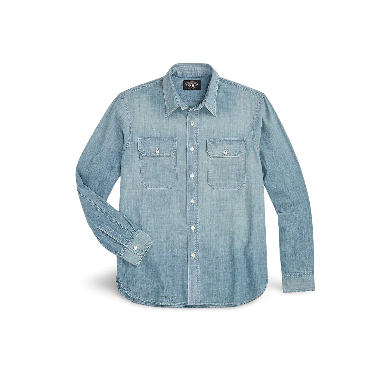 RRL Camicia uomo in chambray Indaco