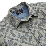 RRL Camicia uomo  sahariana in denim jacquard
