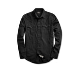 RRL Camicia uomo Slim Fit  western in twil Nero