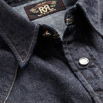 RRL Camicia uomo western in denim Slim-Fit