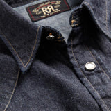 RRL Camicia uomo western in denim Slim-Fit
