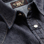 RRL Camicia uomo western in denim Slim-Fit