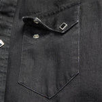 RRL Camicia uomo western in denim Slim Fit Black