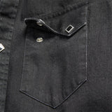RRL Camicia uomo western in denim Slim Fit Black