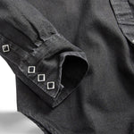 RRL Camicia uomo western in denim Slim Fit Black