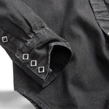 RRL Camicia uomo western in denim Slim Fit Black