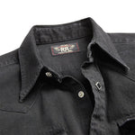 RRL Camicia uomo western in denim Slim Fit Black