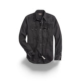 RRL Camicia uomo western in denim Slim Fit Black