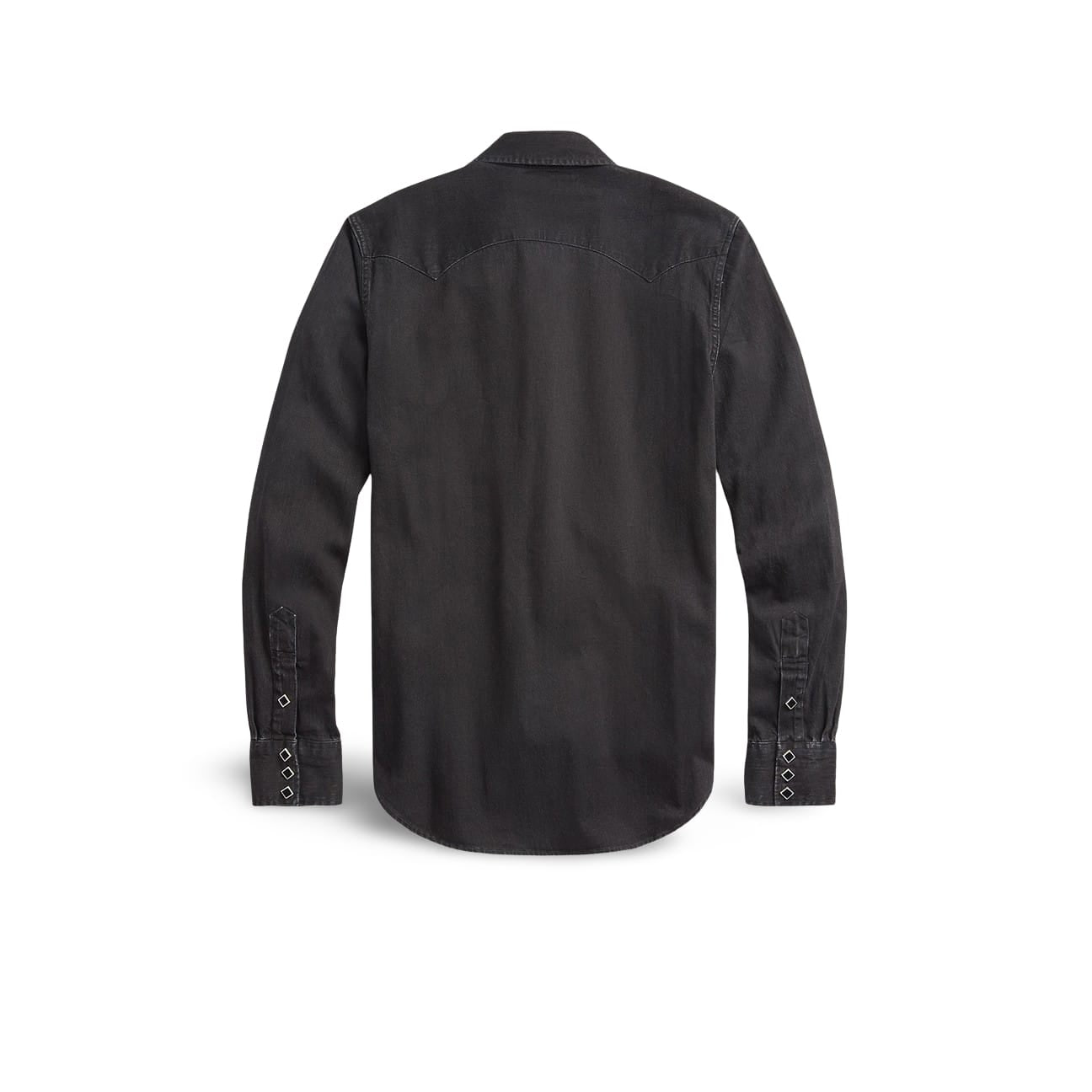 RRL Camicia uomo western in denim Slim Fit Black