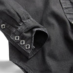 RRL Camicia uomo western in denim Slim Fit Black