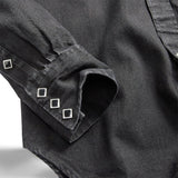 RRL Camicia uomo western in denim Slim Fit Black