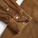 RRL Camicia uomo western in velluto Tan