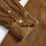 RRL Camicia uomo western in velluto Tan