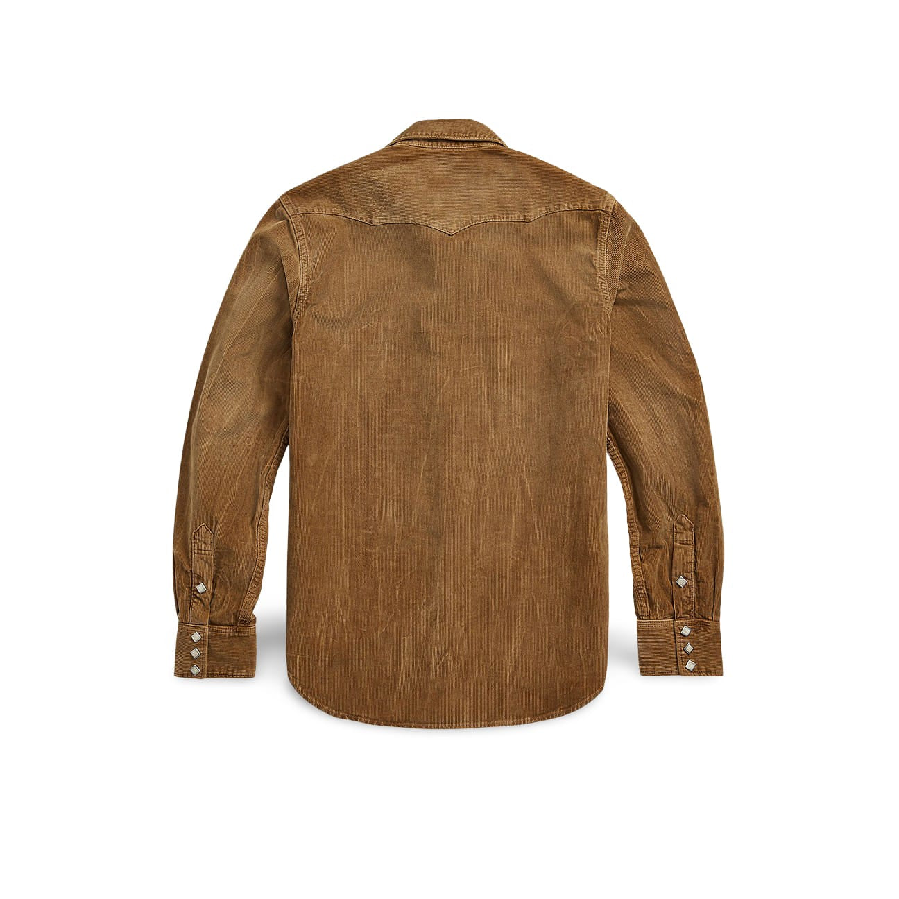 RRL Camicia uomo western in velluto Tan