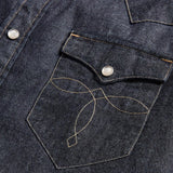 RRL Camicia uomo Western Slim Fit  Rinse